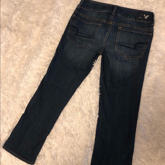 American Eagle Outfitters Denim Super Stretch Artist Crop Jeans NWOT - Picture 4 of 5